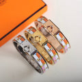 Hermes Clic Anneau Yellow Pink and Orange Bracelet