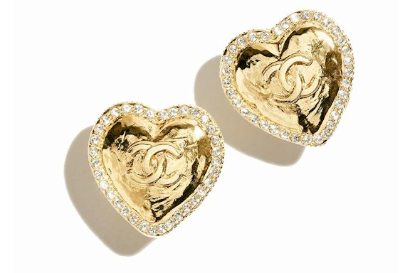 Chanel Stud Earrings Gold/Crystal (ABD072 B16157 NW375)