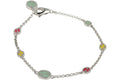Gucci Sterling Silver Enamel Interlocking G Bracelet Silver